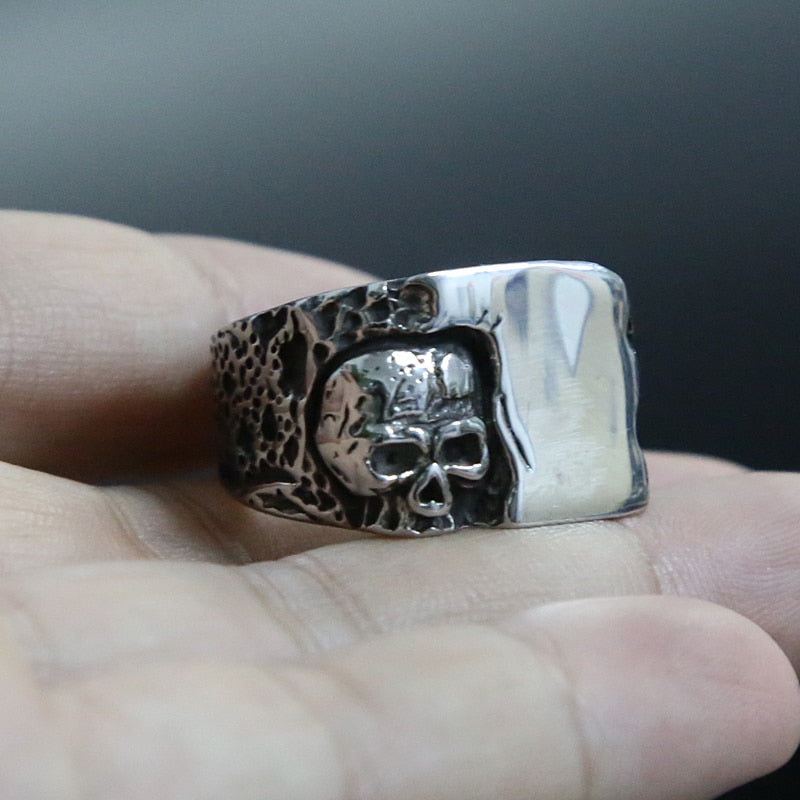 Heavy Sugar Skull Ring