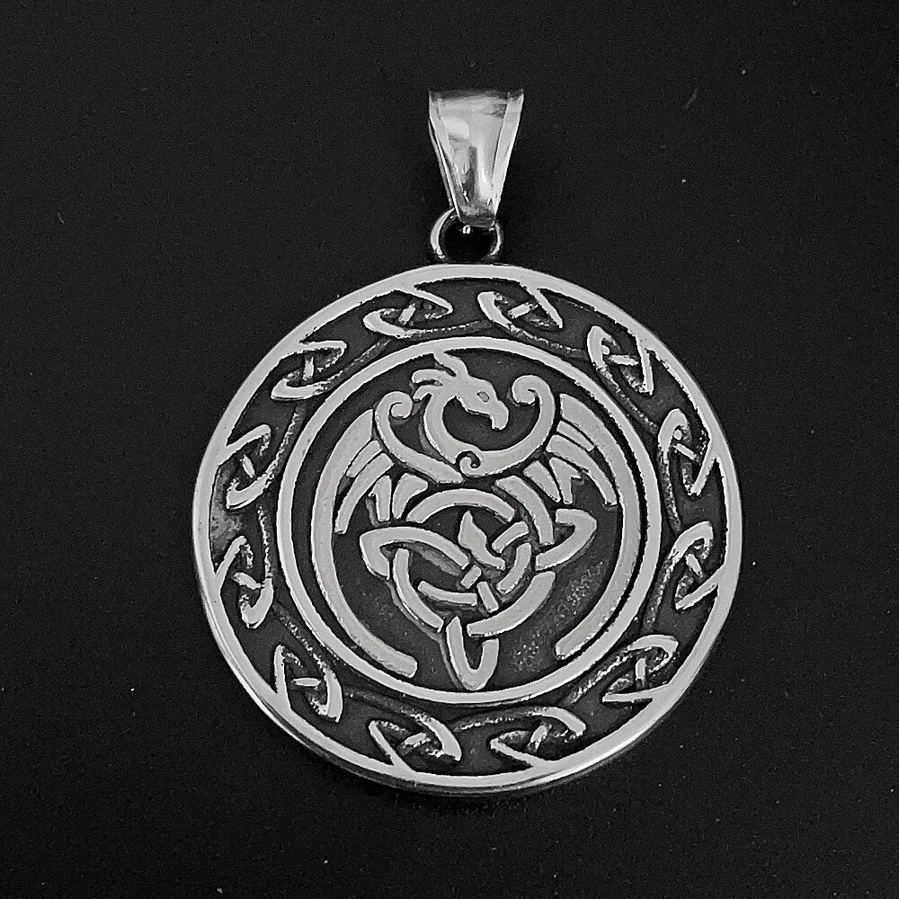 Двустороннее золотое ожерелье с драконом