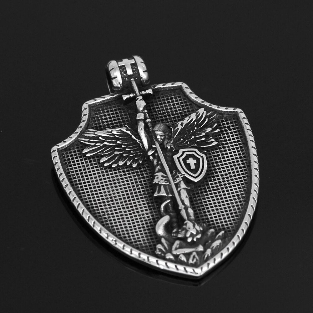 Başmelek Haç Kalkan Kolye