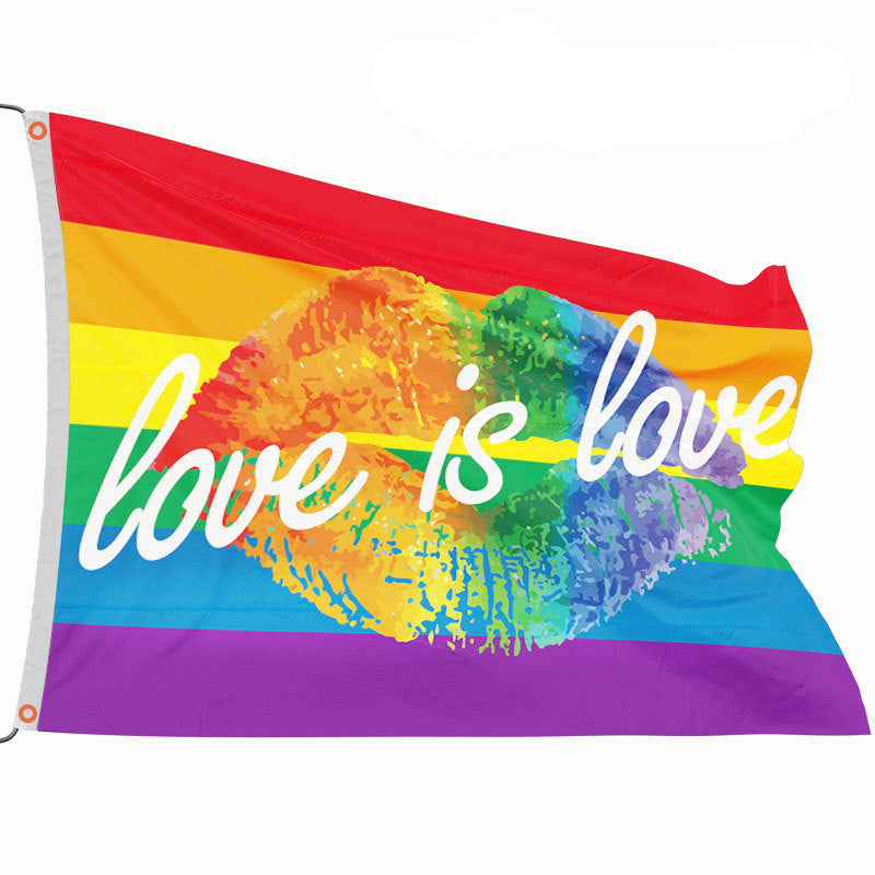 LGBP Rainbow Outdoor Flag Hanging