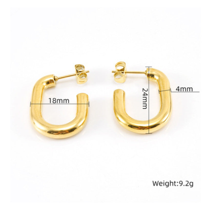 U-shaped Geometric Earring