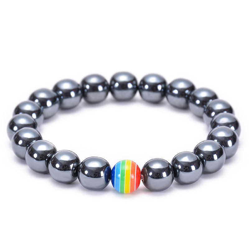 LGBP Volcano Stone Rainbow Bracelet