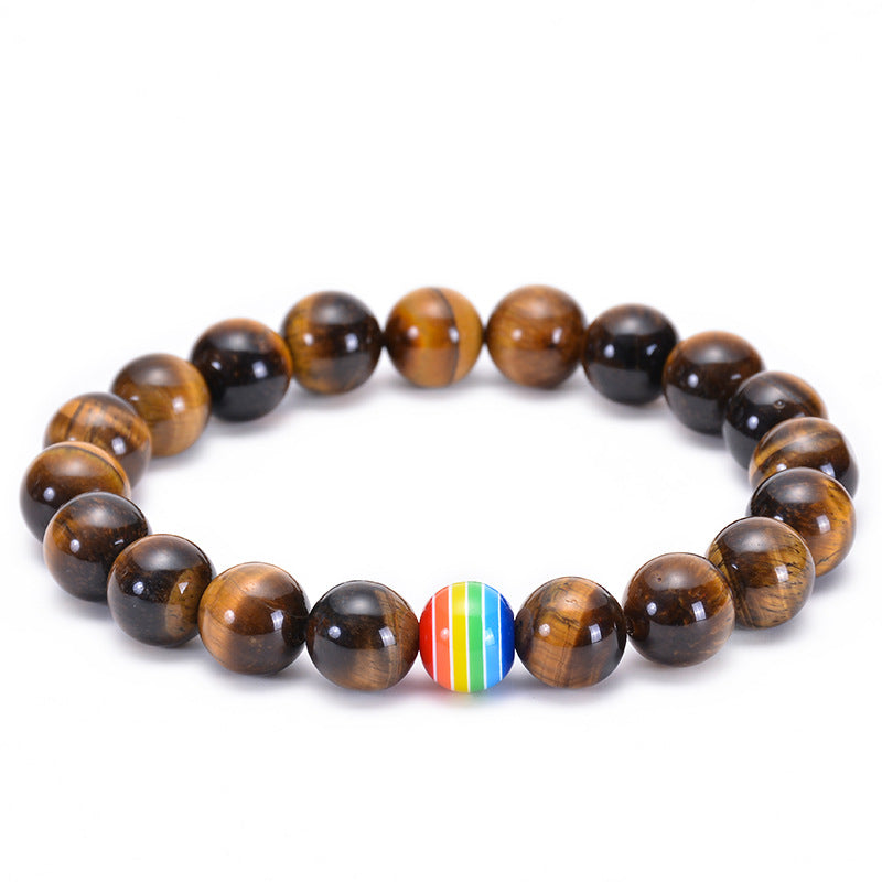 LGBP Volcano Stone Rainbow Bracelet