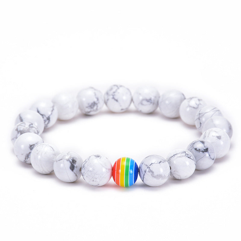 LGBP Volcano Stone Rainbow Bracelet