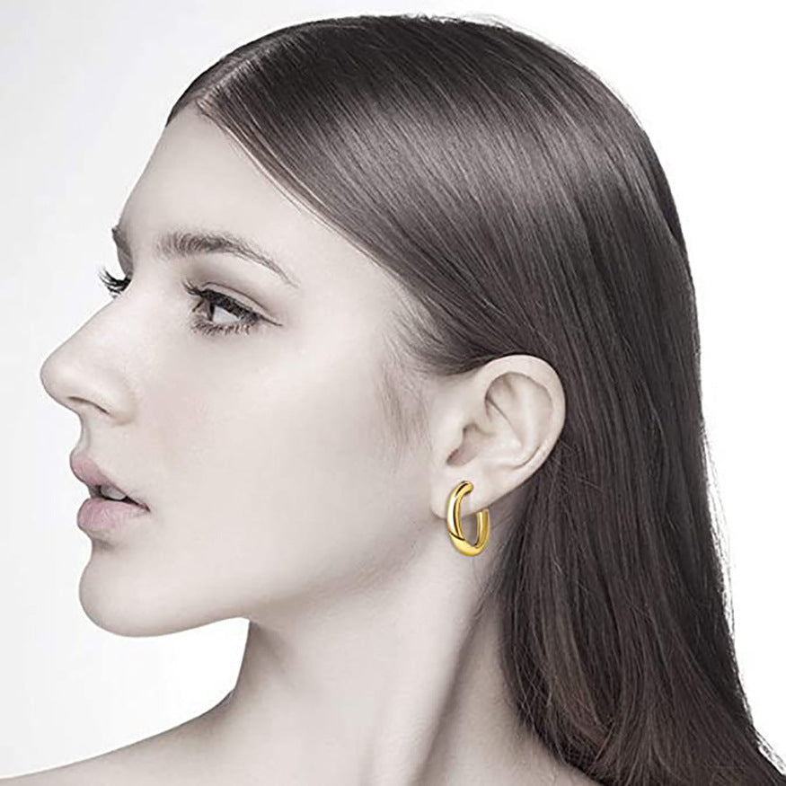 14K C-shaped Earrings