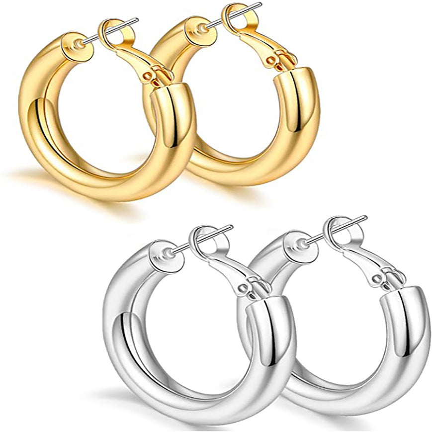 14K C-shaped Earrings