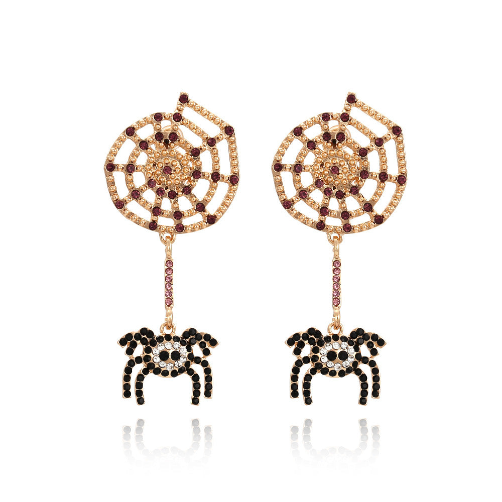 Halloween Spider Web Earring