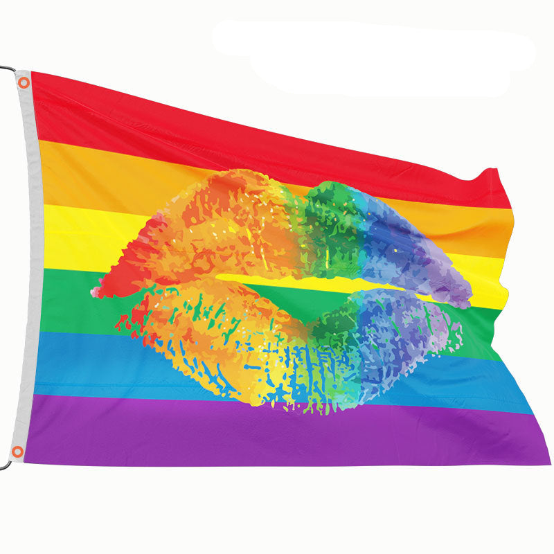 LGBP Rainbow Outdoor Flag Hanging