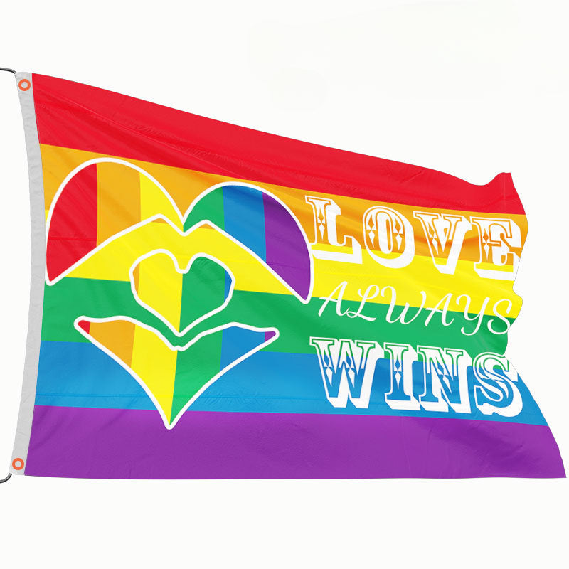 LGBP Rainbow Outdoor Flag Hanging