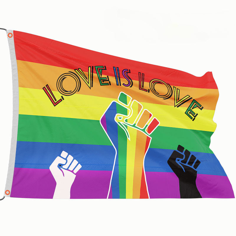 LGBP Rainbow Outdoor Flag Hanging