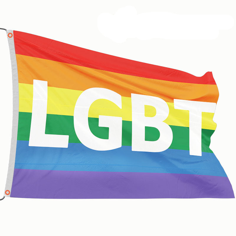 LGBP Rainbow Outdoor Flag Hanging