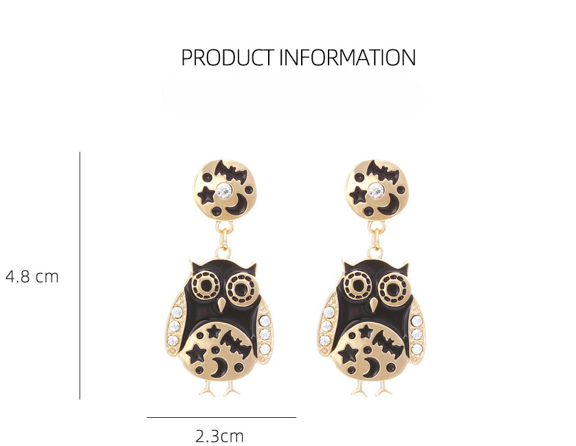 Alloy Owl Earrings