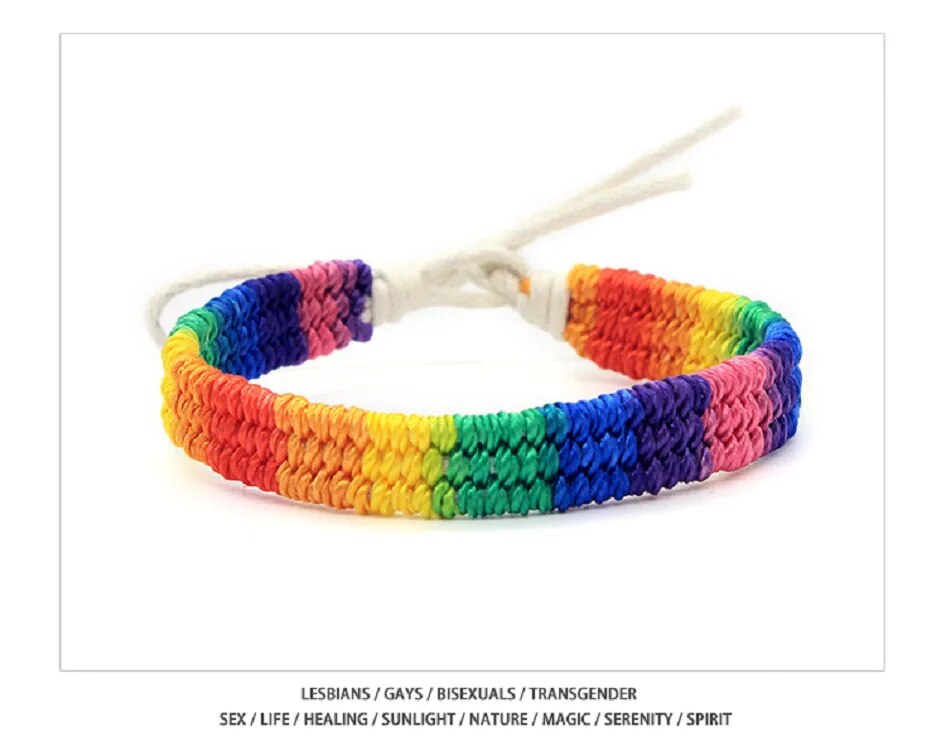 LGBT Rainbow Handmade Art Bracelet