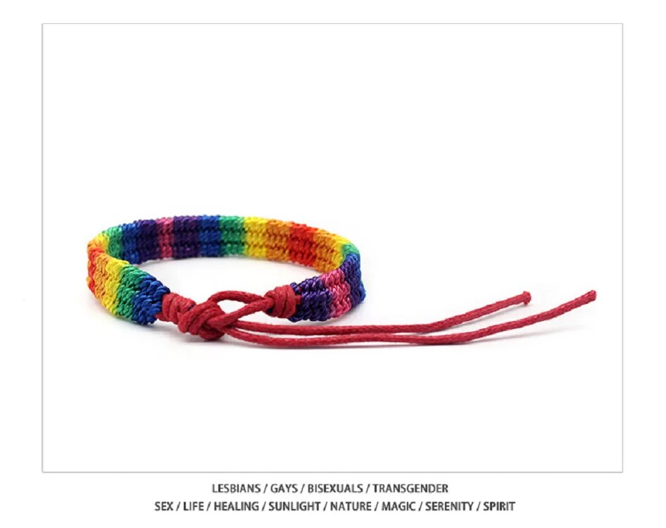 LGBT Rainbow Handmade Art Bracelet