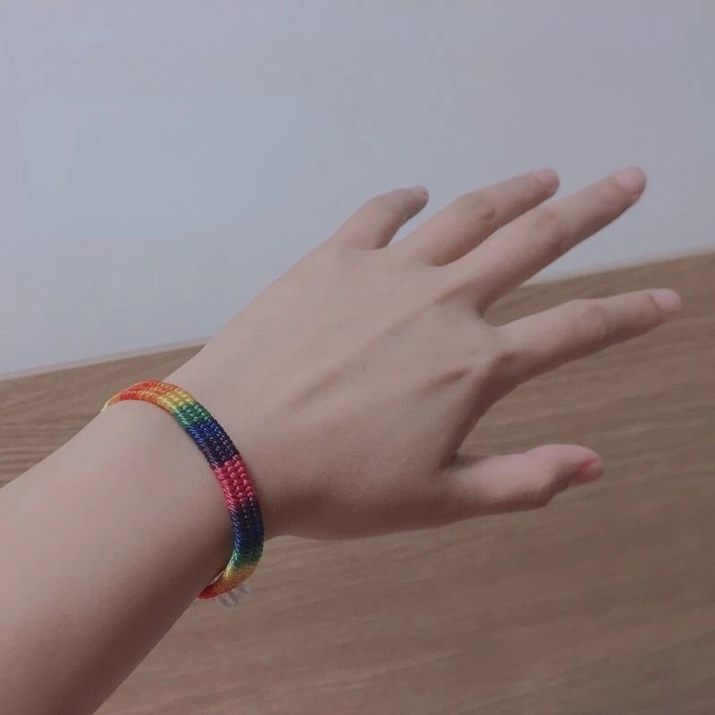 LGBT Rainbow Handmade Art Bracelet