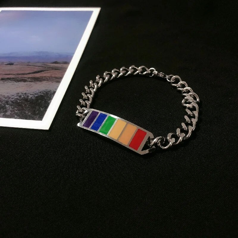 LGBP Adjustable rainbow bracelet