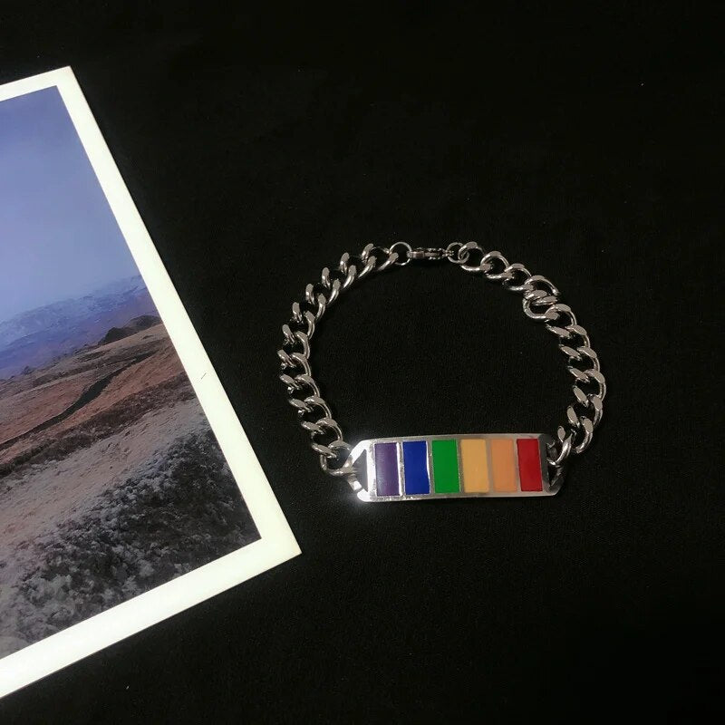 LGBP Adjustable rainbow bracelet