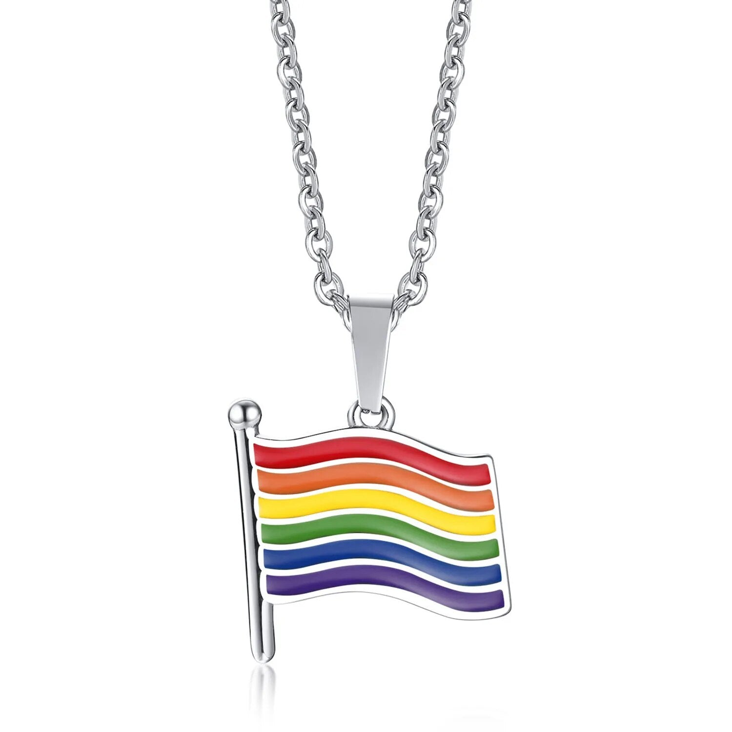 LGBP Rainbow Flag Necklace