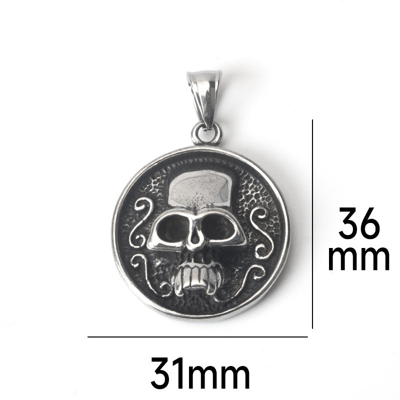 Round Halloween skull Necklace