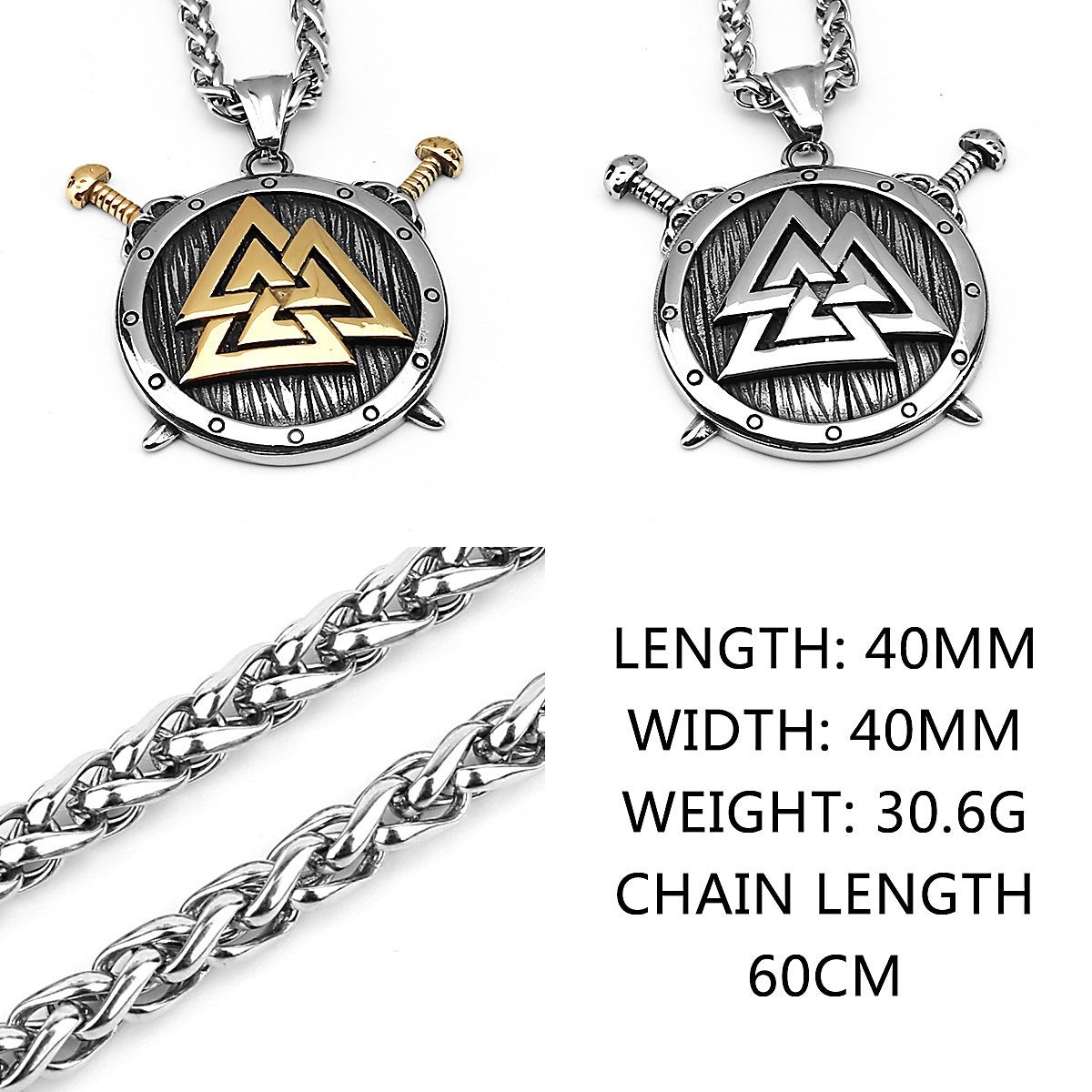 Protector Rune Triangle Alarm Necklace