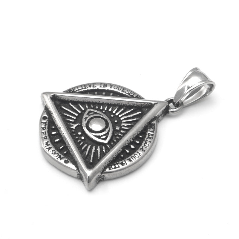 Vintage Triangle Demon Eye Necklace