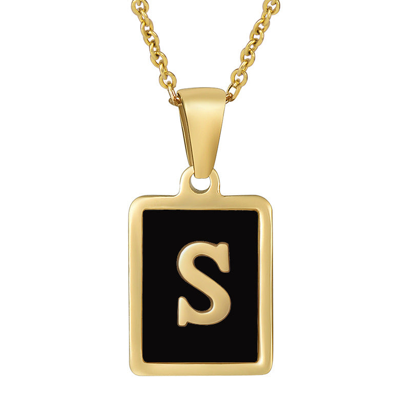 Square Letter Necklace