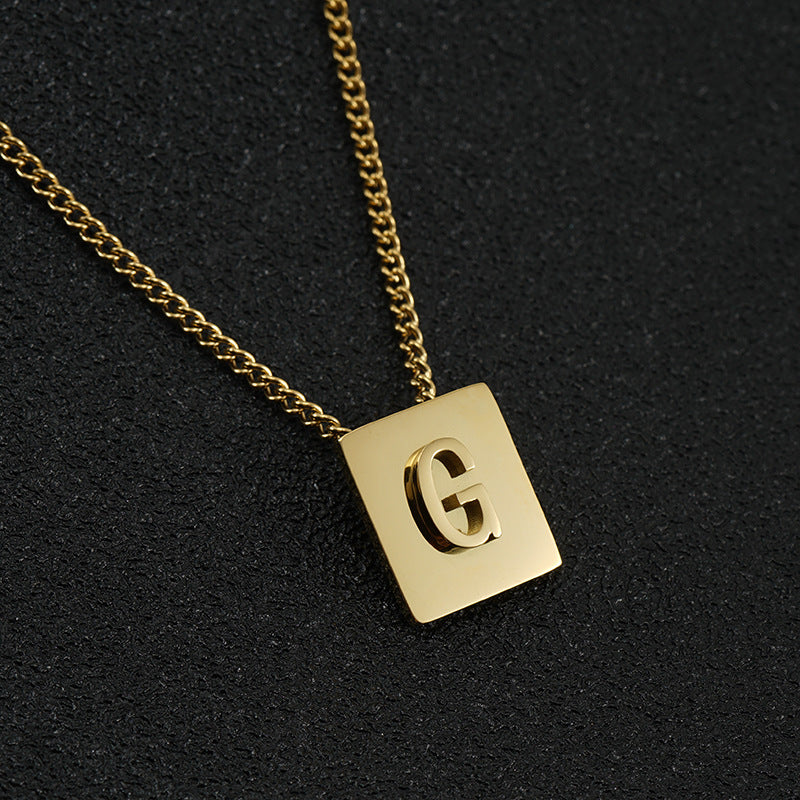 Block Letter Necklace