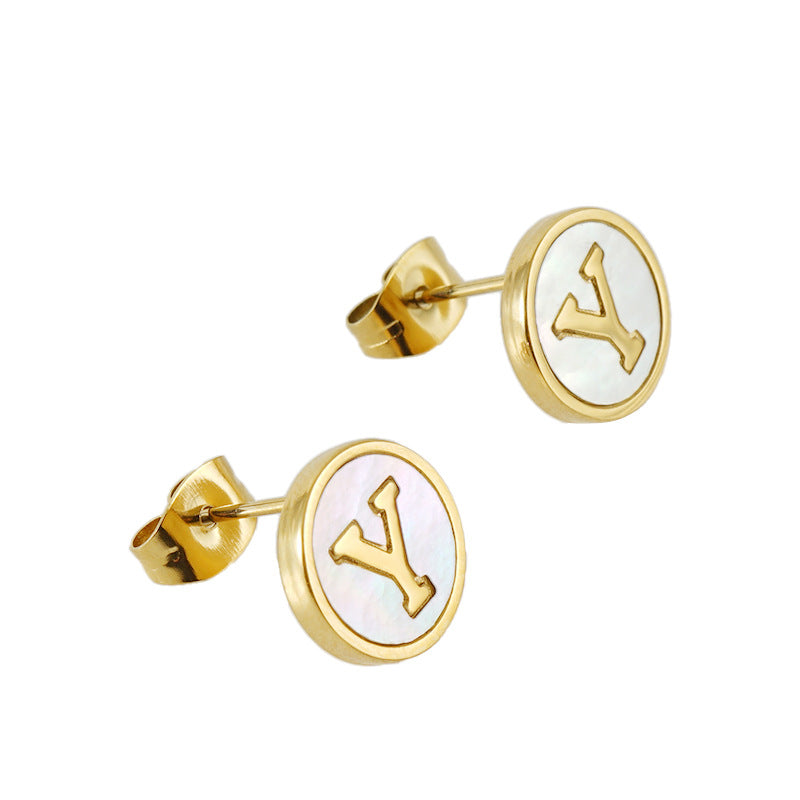 Letter Shell Earring