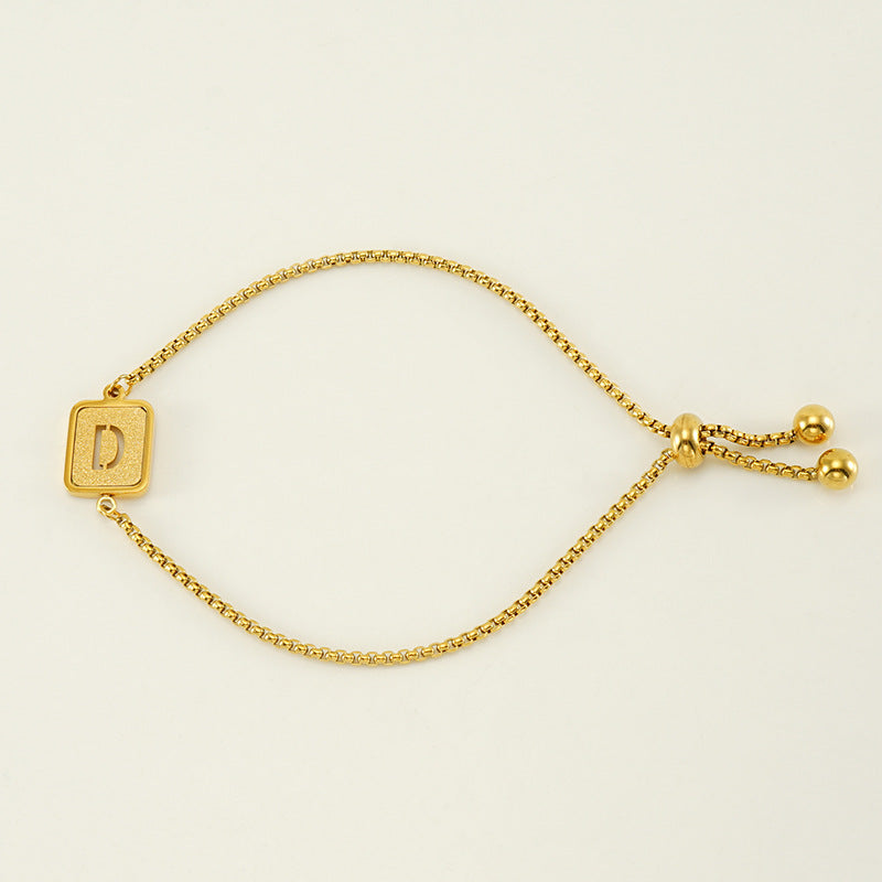 Hollow letter bracelet