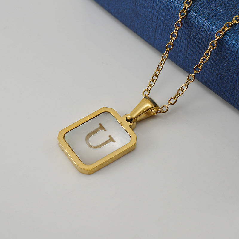 Hollow S Letter Necklace