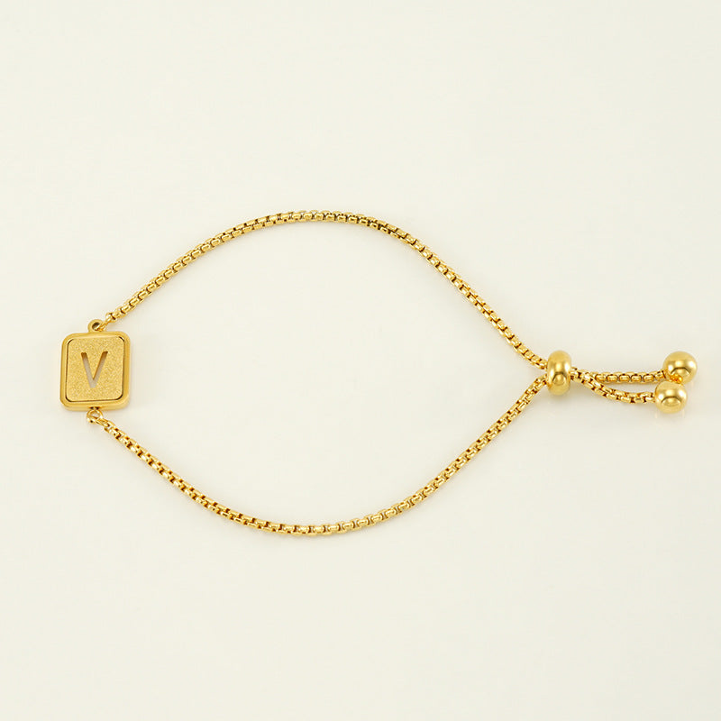 Hollow letter bracelet