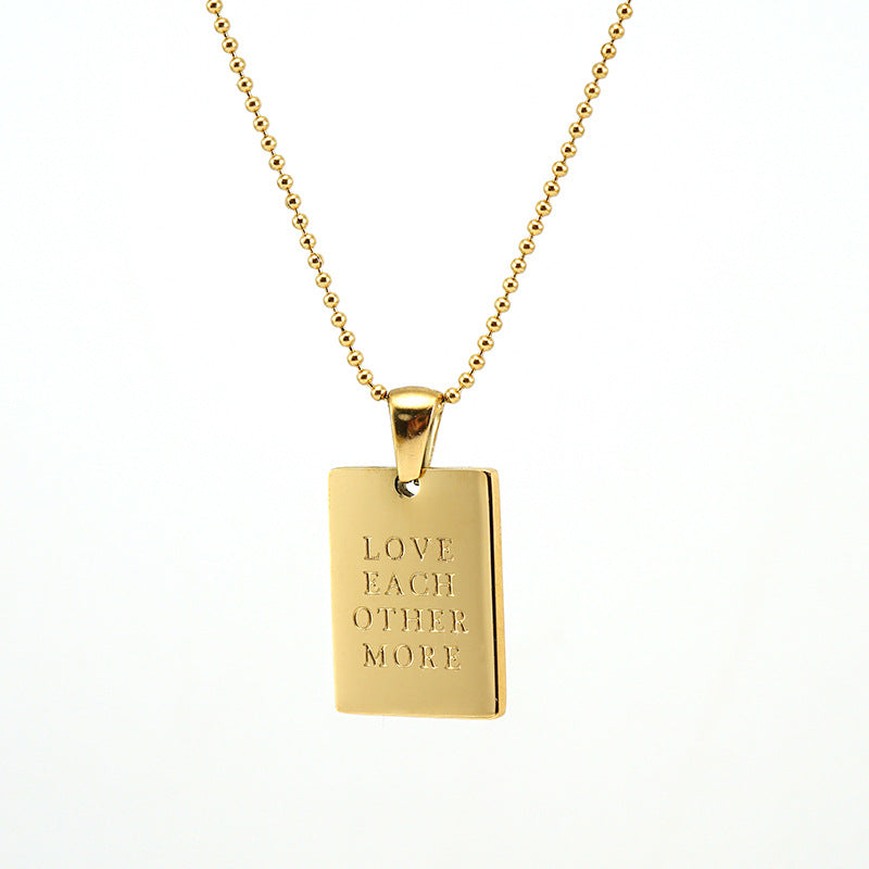 Rectangle Letter Necklace