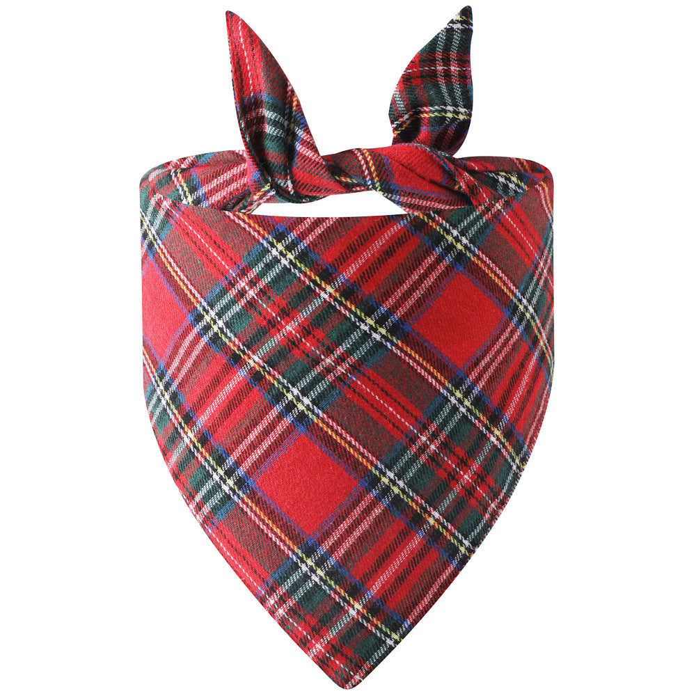 Christmas plaid Pet Bandanas