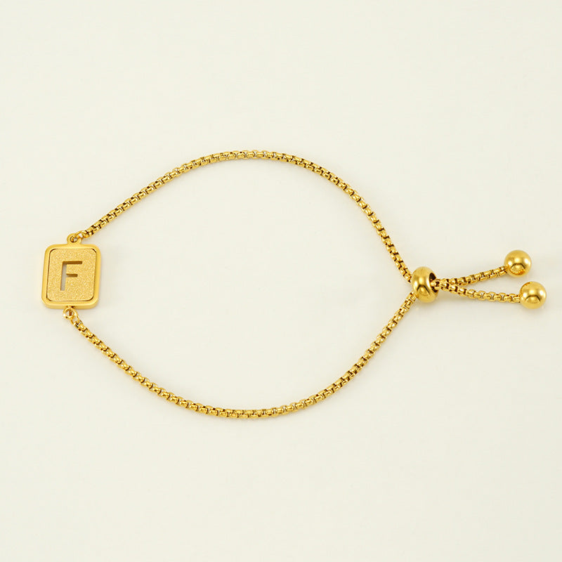 Hollow letter bracelet