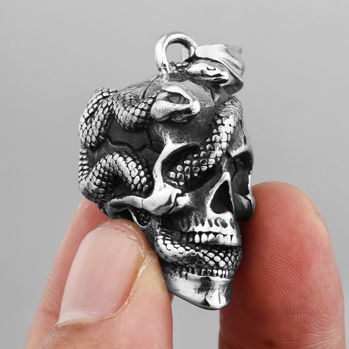 Snake Head Skeleton Necklace