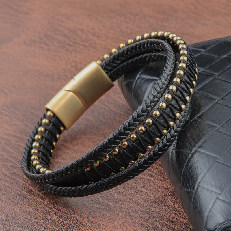 Men's Leather  Bracelet