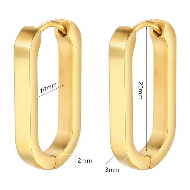 Gold U-shaped Earrings