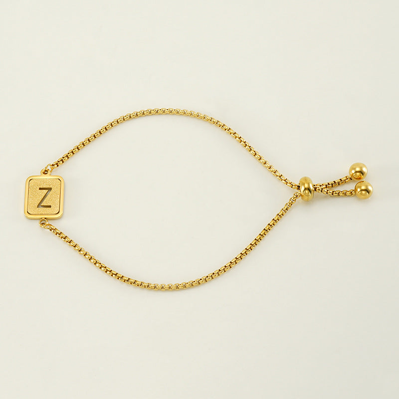 Hollow letter bracelet