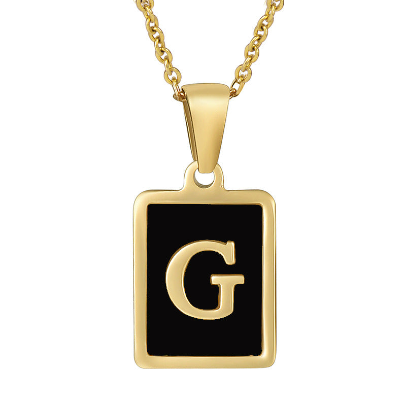 Square Letter Necklace