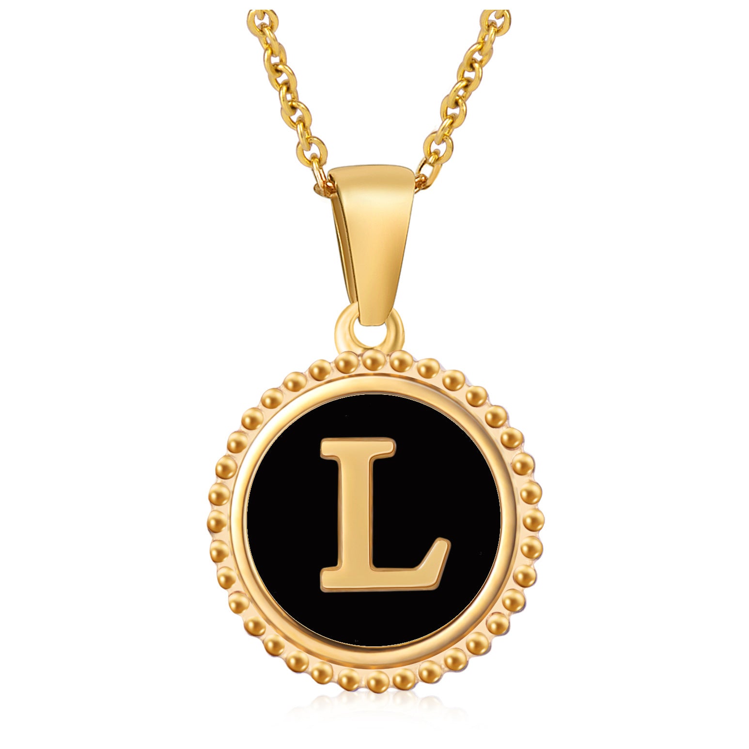 Black Letter Necklace