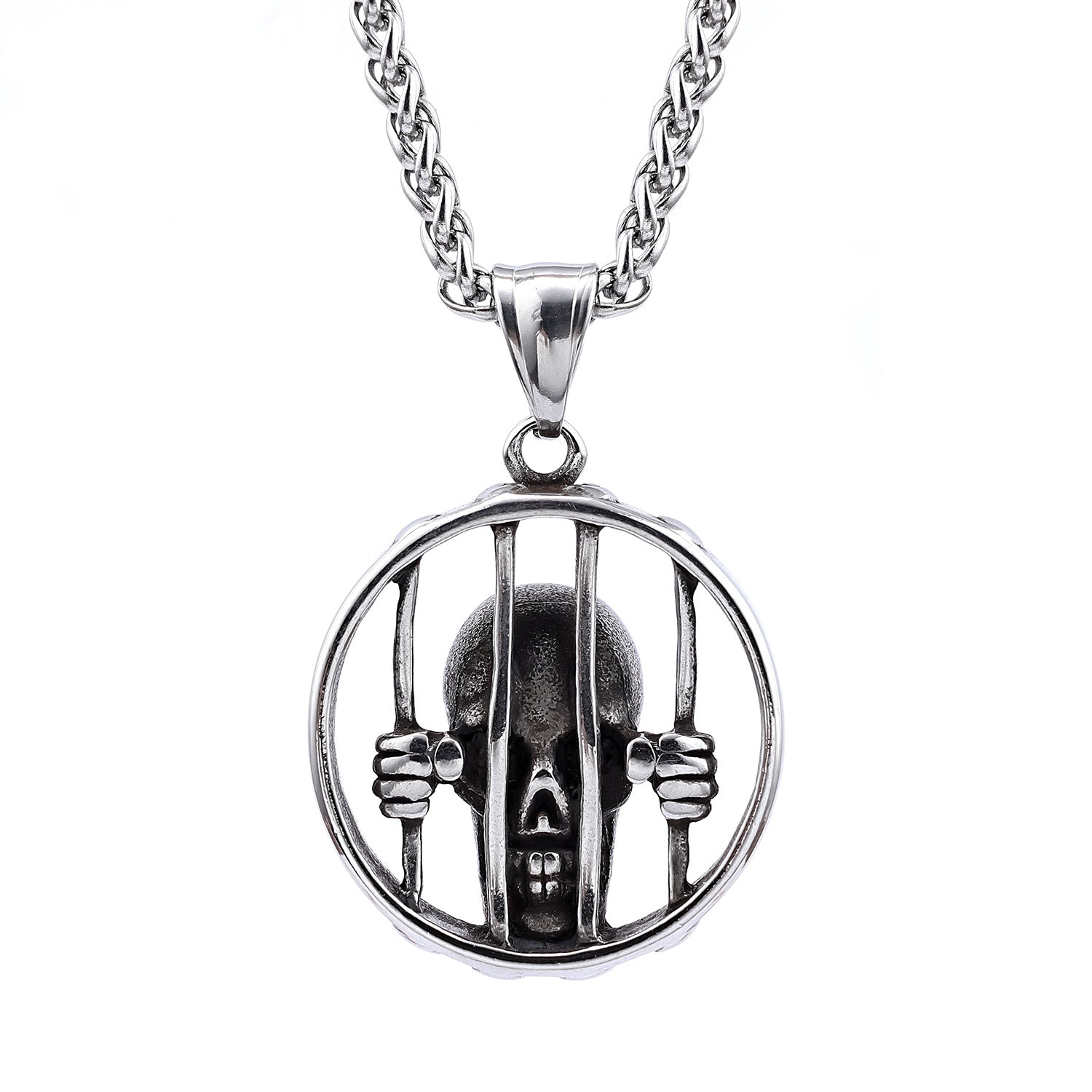 Prison skull necklace