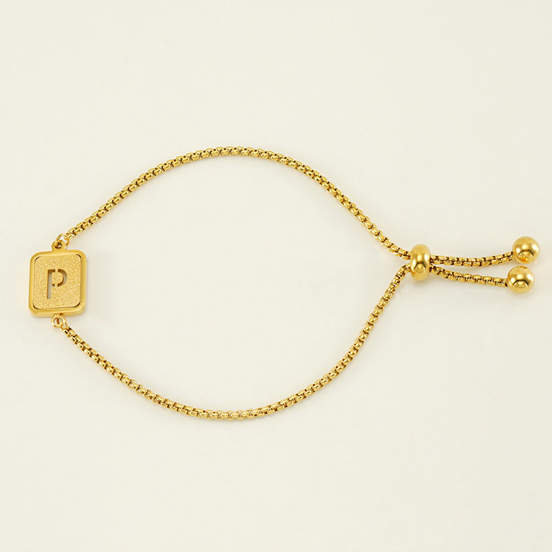 Hollow letter bracelet