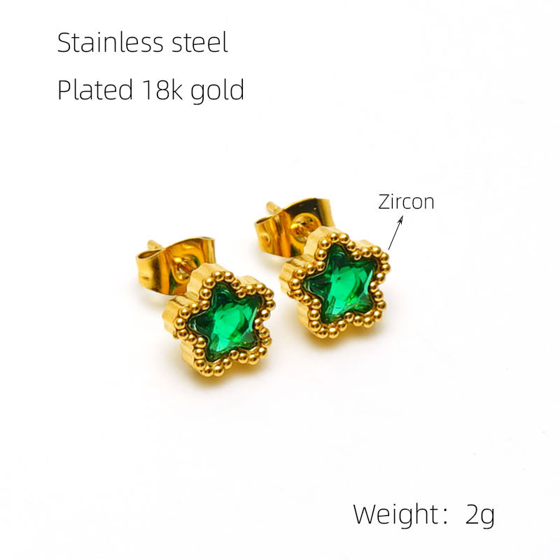 Zircon  Star Earring