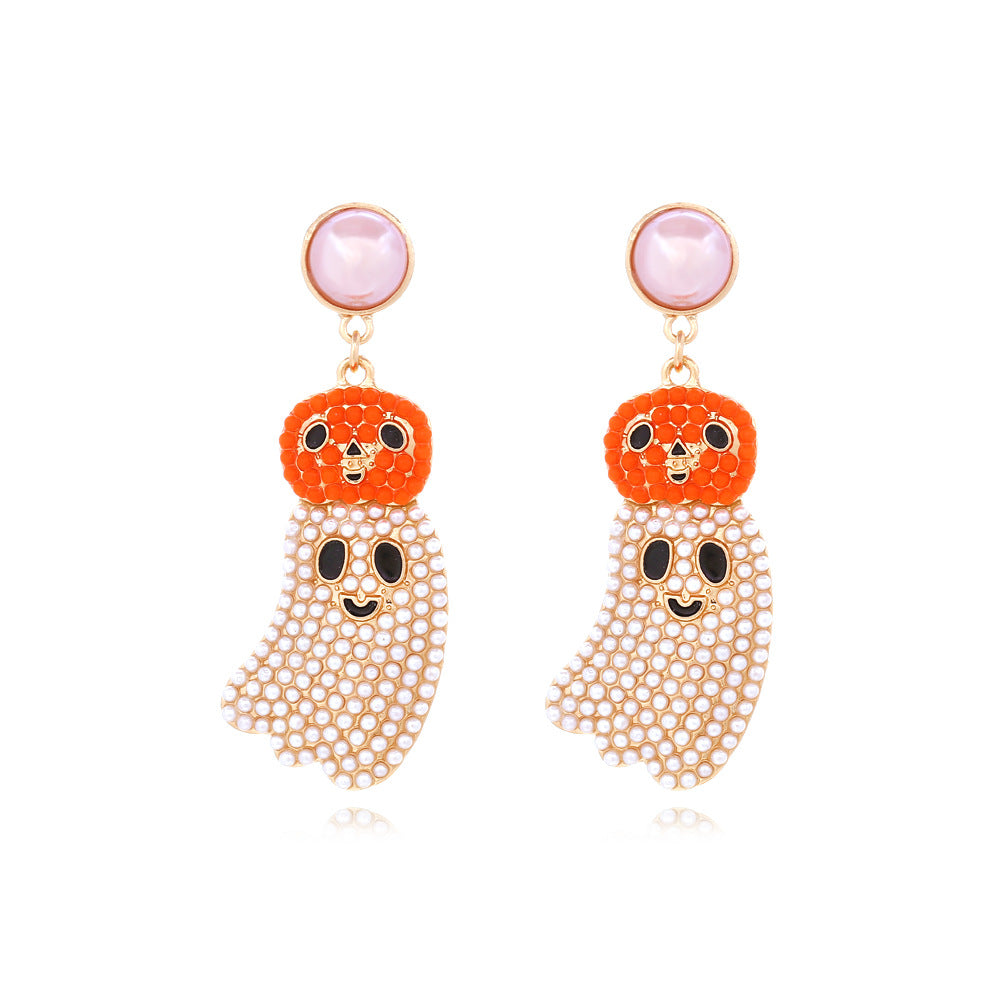 Pumpkin Ghost Earrings