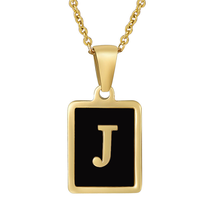 Square Letter Necklace