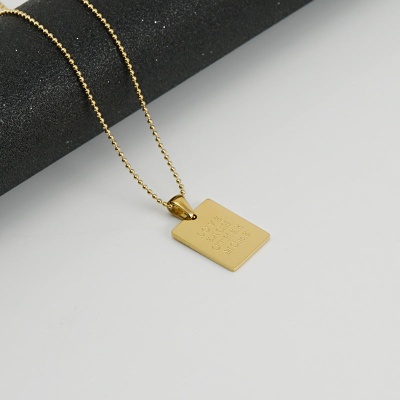 Rectangle Letter Necklace