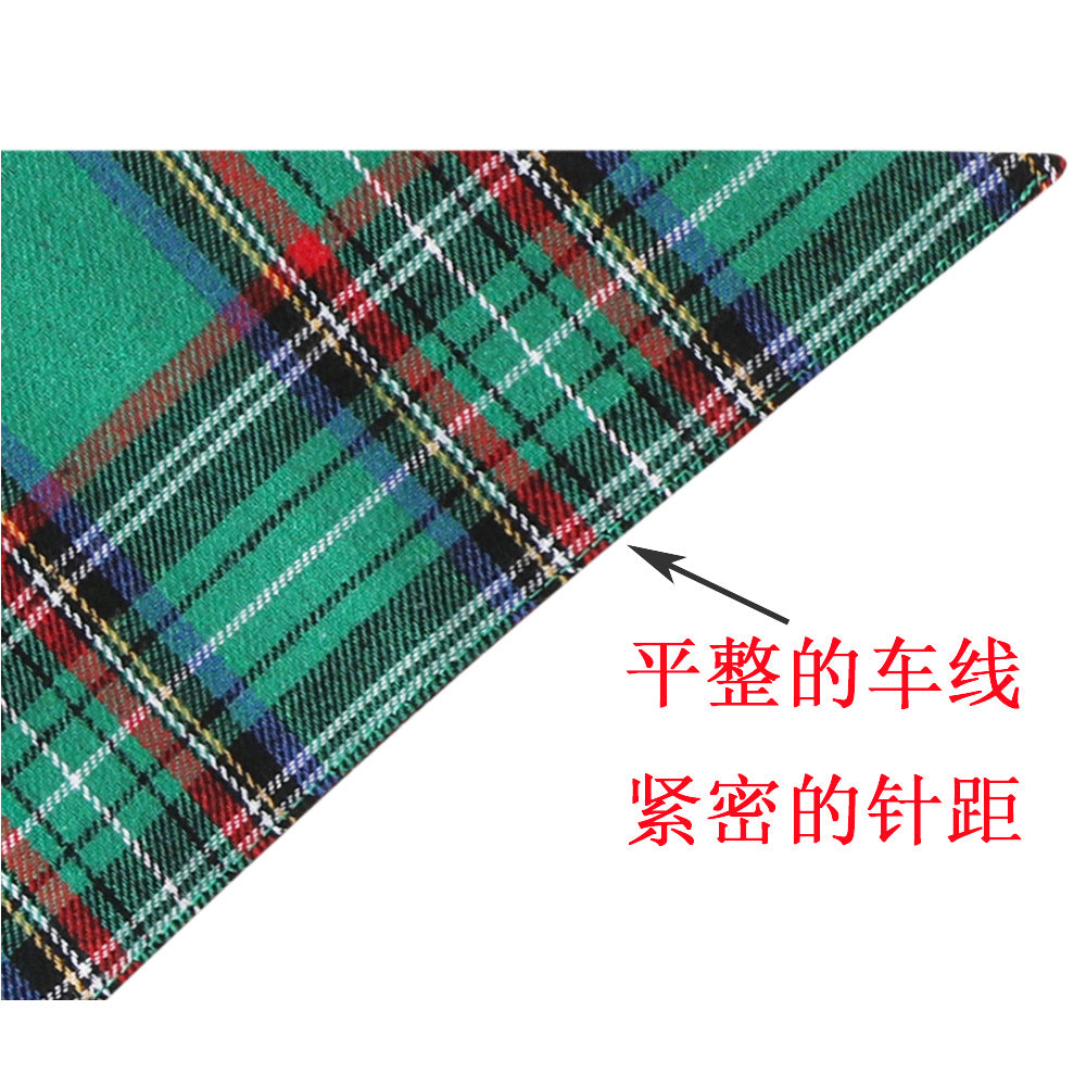 Christmas plaid Pet Bandanas