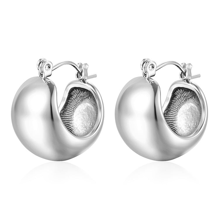 Sphere Smooth Surface Earring