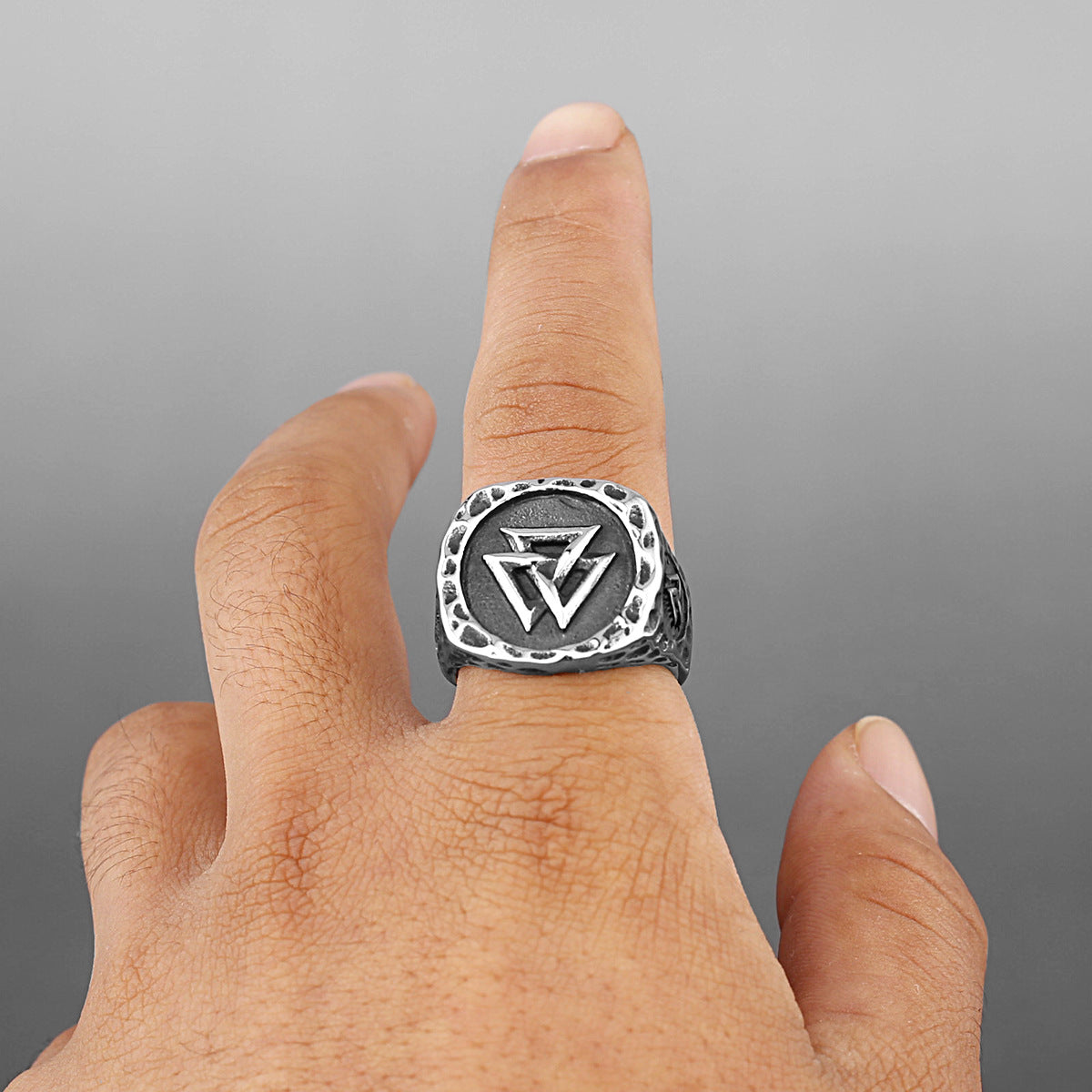 Triangle Rune Odin Rune Ring