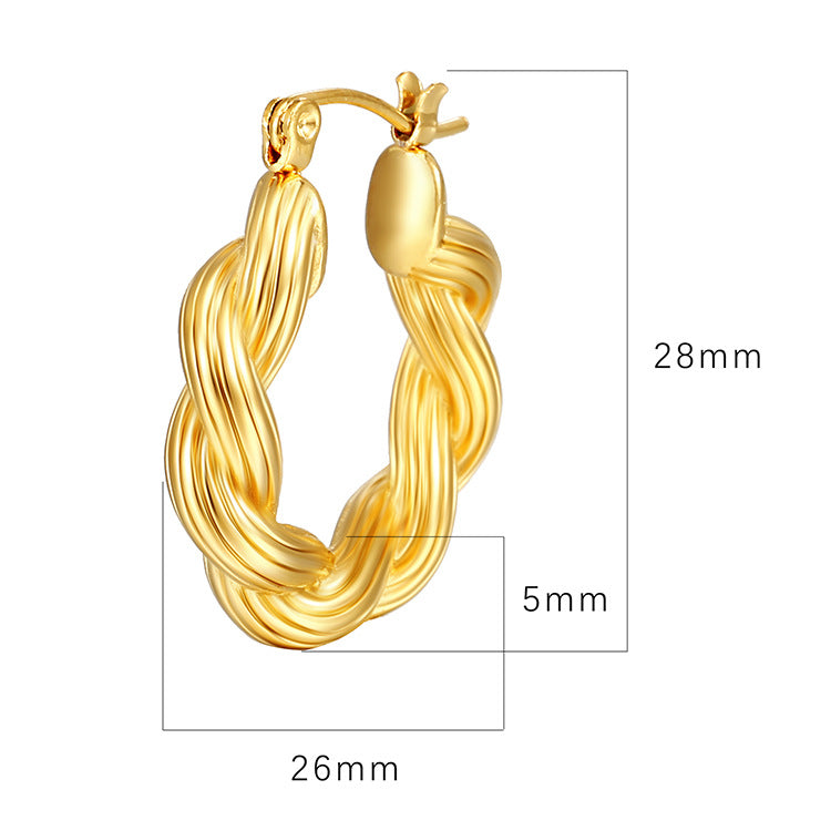 Simple twisted twisted earring